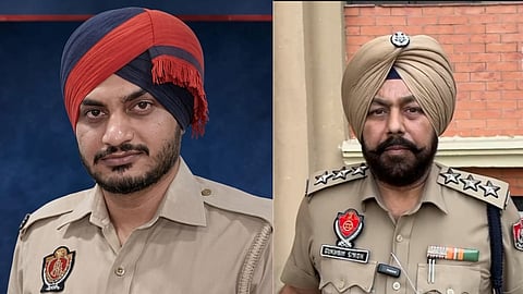 Punjab Police constable held with 15 kg heroin in Tarn Taran
(left)