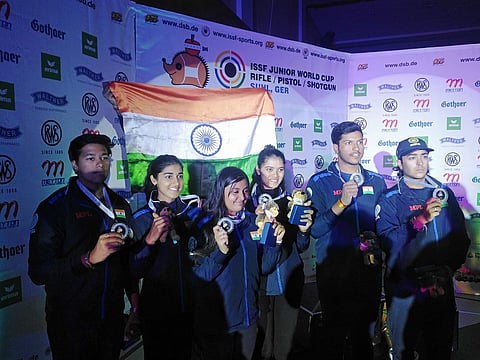 Junior Trap teams pick two silver medals at Suhl Junior World Cup
