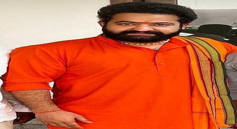 Jr NTR spotted wearing 'Hanuman Mala'