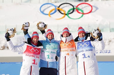 Winter Olympics: Norway finish one-two in Nordic combined individual large hill