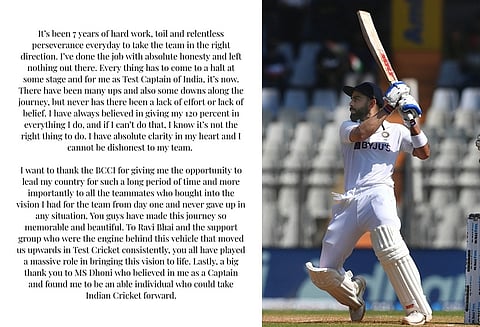 Virat Kohli steps down as India Test captain