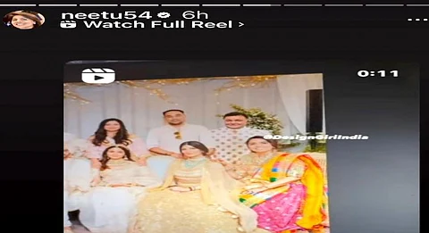 Neetu shares fan art incorporating Rishi Kapoor in Ranbir-Alia wedding pic