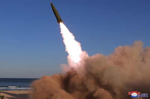 N.Korea's leader inspects new tactical guided weapons test to improve nuke efficiency
