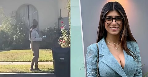 Mia Khalifa lifts dog's dropping from mask & later wears the same in 'gross' old video
