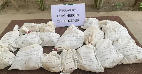 Punjab Police arrest two drug smugglers with 12 kg Heroin from Ferozepur