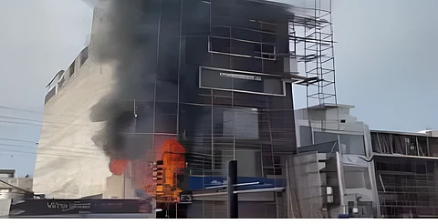 Massive fire at Jalandhar's The Brew Times restaurant controlled; Unconscious woman hospitalized