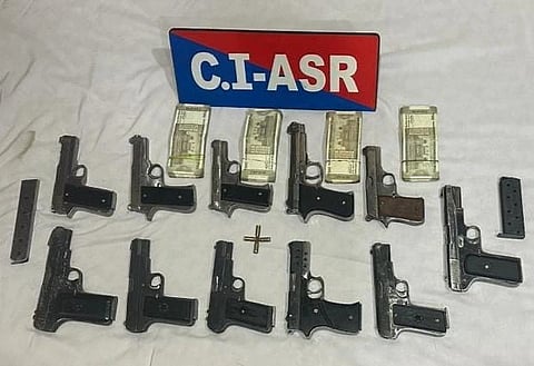 Punjab police bust interstate arms smuggling gang; three held with 11 pistols, ₹2 lakh cash