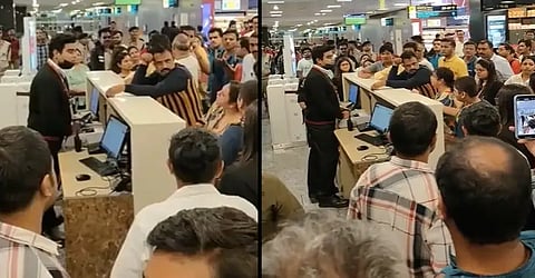 Woman yells at SpiceJet employee over flight delay at Bengaluru Airport; Video Viral