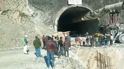 Relief and rescue operations are underway after a portion of an under-construction tunnel on the Yamunotri National Highway in Uttarakhand's Uttarkashi district on Sunday collapsed due to a landslide. Nearly 40 workers have been trapped in the tunnel.