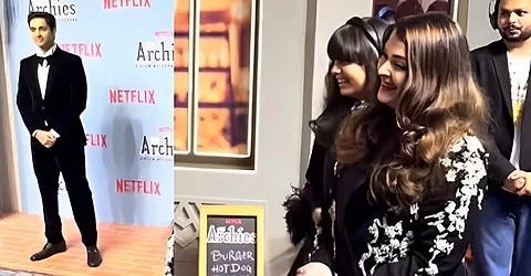 Aishwarya Rai teases 'camera shy' Agastya Nanda at The Archies screening; Video Viral