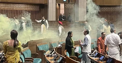 Lok Sabha Video: Security breach inside Parliament as two unidentified men jump from visitors' gallery