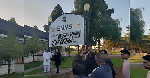 Hindu temple vandalised with anti-India graffiti in US