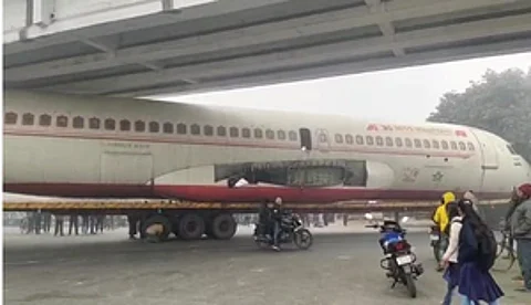 Aircraft gets stuck under flyover in Bihar's East Champaran, causes traffic jams Patna