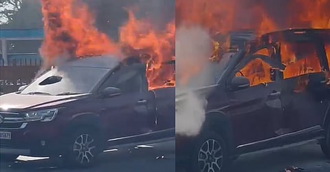 Man burnt alive in Bengaluru as Maruti Suzuki Hybrid car spontaneously burst into flames