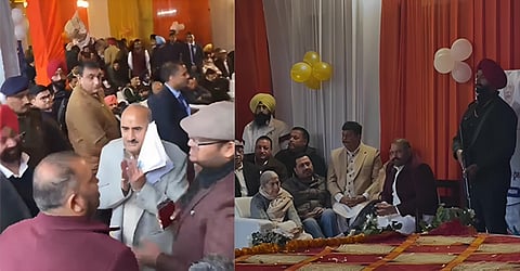 Jalandhar MP Sushil Rinku denied a seat at Vande Bharat inauguration event in Amritsar, caught arguing with officials on vide