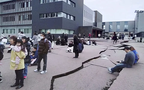 Japan Earthquake: Deadly quake destroys roads in Uchinada, Video viral