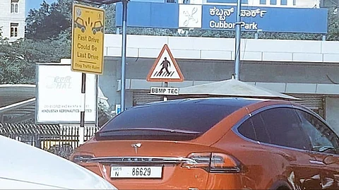 Tesla Model X creates buzz in Bengaluru, click to know more