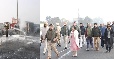 Oil tanker mishap: Swift action of Khanna Police & District Administration Ludhiana averts major tragedy