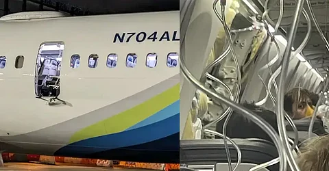 Alaska Airlines Video: Boeing 737 aircraft's door blows out mid-air in chilling viral clip