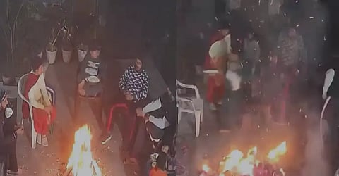 Lohri fire explodes in Ajnala, almost burns entire family sitting around in horrific viral video