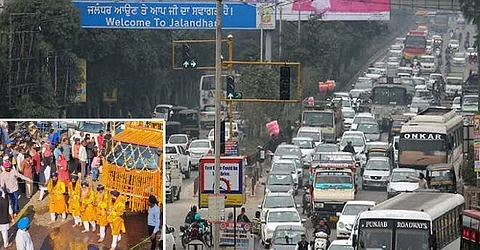Jalandhar Traffic Update, Jalandhar Traffic Jams, Jalandhar Nagar Kirtan, Local News, Traffic Diverted Jalandhar