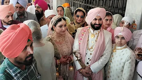 Cabinet Minister Anmol Gagan Maan ties the knot in Gurudwara Nabha Sahib in Zirakpur, see pictures