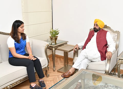 Olympic medal winner Manu Bhaker calls on CM