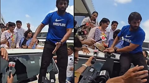 Bajrang Punia, Bajrang Punia Tiranga, Bajrang Punia Tiranga Insult, Bajrang Punia Tricolour Insult, Bajrang Punia Vinesh Phogat, Bajrang Punia Tiranga Poster Insult Video
