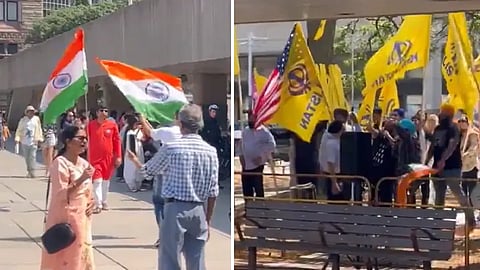 India Day parade, India Day parade Canada, Khalistan Indians Faceoff Canada, Toronto India Day Celebrations Khalistan Protest
