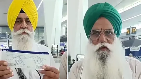 Delhi Airport Punjab Farm Leaders, Farmer Leaders Delhi Airport, Delhi Airport Punjab Farmers Kripan, Jagjit Singh Dallewal Delhi Airport Video