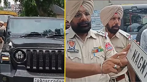 Jalandhar Police-Municipal Corporation's action in Model Town; Multiple vehicles were seized and boards on footpath were broken