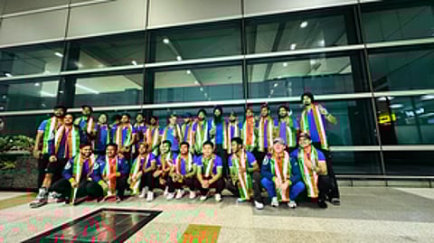 Men's hockey team returns to India after winning Asian Champions Trophy