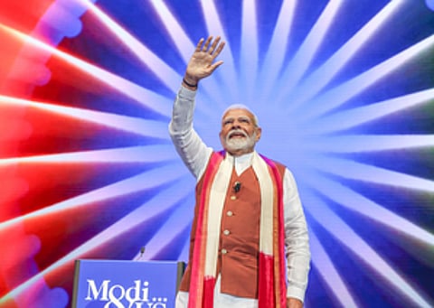 At diaspora event, PM Modi projects India as confident emergent power, accelerator of peace