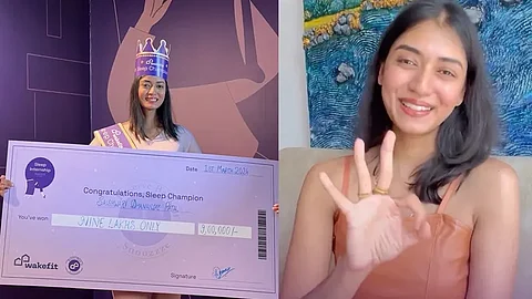 Who is Saishwari Patil, Bengaluru Sleep Champion, Bengaluru Sleep Champion Saishwari Patil, Saishwari Patil Rs 9 Lakh Sleeping, Saishwari Patil Sleeping Champion, Saishwari Patil Sleep Intern, Saishwari Patil Wakefit Sleep Intern