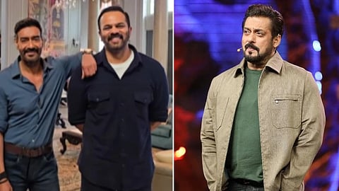 Salman Khan shoots 'Bigg Boss' with Ajay Devgn and Rohit Shetty amidst high security