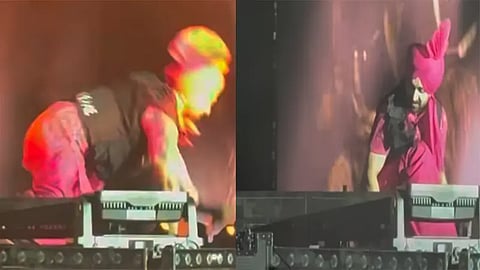 Diljit Dosanjh, Diljit Dosanjh Stage Fall, Diljit Dosanjh falls on stage, Diljit Dosanjh Ahmedabad Concert Falling Video, Diljit Stage Fall