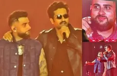 Vicky Kaushal's heartfelt words bring singer Karan Aujla to tears at Mumbai concert