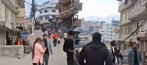 Nepal Earthquake Video: Viral footage shows people running in panic after 7.1 mag tremor shakes eart
