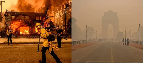 Los Angeles AQI, Los Angeles Wildfire, Los Angeles AQI Wildfire, LA Fires, Los Angeles Wildfire Delhi AQI, Why Los Angeles AQI better than Delhi