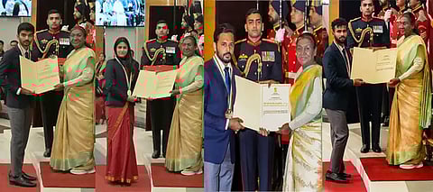 Manu, Gukesh, Harmanpreet, Praveen receive Khel Ratna as President Murmu honours sports icons at Rashtrapati Bhavan