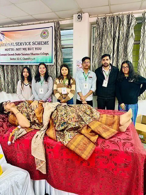 “Income tax department hosts mega blood donation camp at GGDSD College, Chandigarh”