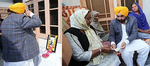 CM hands over cheque worth Rs. 1 crore to the family of Shaheed constable of Sadak Surakhya Force