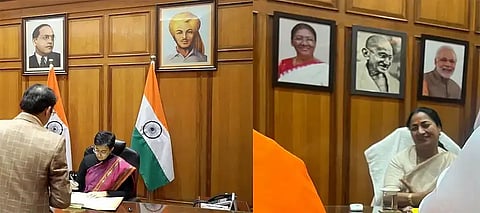 Portraits removed from CM’s office: Atishi accuses BJP of insulting Baba Saheb, Bhagat Singh