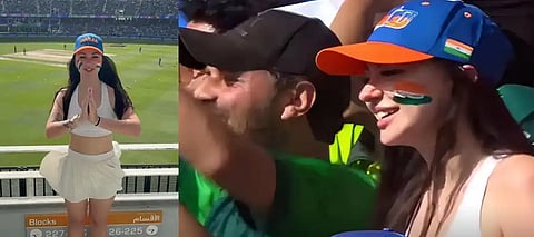 Team India fan, Viral Team India fan Champions Trophy, Champions Trophy Viral Indian Fan, Nelli Team India Fan, Russian Influencer Team India Fan, Nelli INDvsPAK Champions Trophy 2025