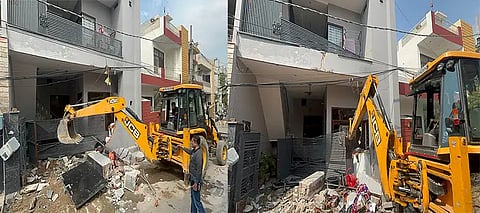 Mann government's war on drugs: Punjab police demolishes illegal properties of drug smugglers