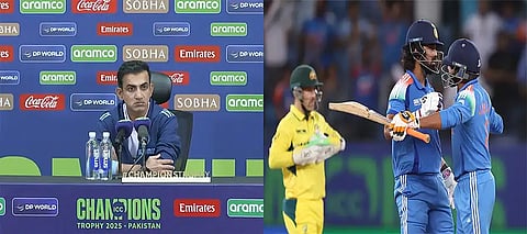 Gautam Gambhir, Gautam Gambhir Perpetual Cribbers, Gautam Gambhir India Enjoying Advantage, Gautam Gambhir India Undue Advantage, Gautam Gambhir Champions Trophy 2025, Gautam Gambhir Reaction India ICC Favoritism Debate