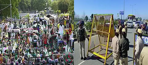 Chandigarh Chalo, Chandigarh Chalo Protest, Chandigarh Chalo Protest Punjab, Farmers Bhagwant Mann Chandigarh Chalo, Punjab Police SKM Farmers Chandigarh Chalo