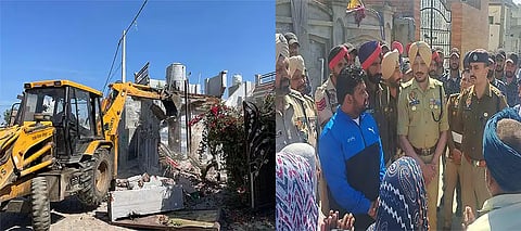 Yudh Nashian Virudh: Two illegal structures of drug traffickers demolished in Sangrur