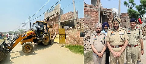 District Administration Demolishes House of Drug Smugglers Anwar Gill and Abhi