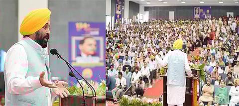 With 6 sc ministers in cabinet, first-ever reservation in ag office & hassle-free disbursement of sc scholarships; aap govt is realising the dream of baba saheb: CM Mann